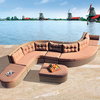 Elegance lounge set A (1 bench-left + 1 bench-middle + 1 ourward corner +1 bench-corner + 1 bench-footrest + 1 side table)