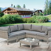 Lisbao Corner lounge set ( 3 corner chair + 2 middle chair + 1 coffee table )