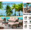 Barcoa open woven dining set 