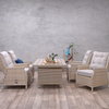 Veracruz & Milwaukee dinning set-5pcs(4pcs dinning chairs+1table)