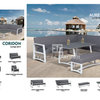 Aureum L/D set 4-pcs (1set=4pcs   1pc 3-seat left sofa+1pc 3-seat right sofa+1pc bench+1pc table)