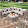 Oyster Lounge set ( 1 lounge  chairs + 3 corner  chairs + 2 middle  chairs + 1 footrest  )