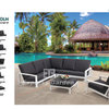 Lincoln Lounge set  (4pcs/set:1 left-arm bench+1 right-arm bench+1 corner+1 footrest)--set price is not include lounge chair