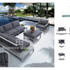 Michigan Lounge set  (1set=4pcs  1 left bench+1 right bench + 1 corner+1 footrest)